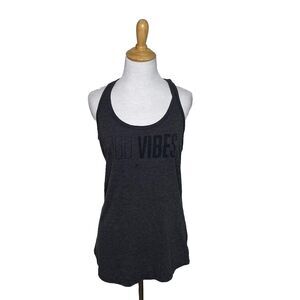Old Navy Active Good Vibes Grey Gray Tank Top Size Medium Womens Workout